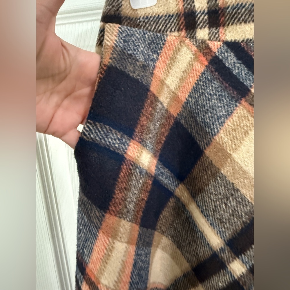 Plaid A-Line Wool Blend Skirt in Black and Tan Heritage Lorraine Warren - Picture 3 of 4